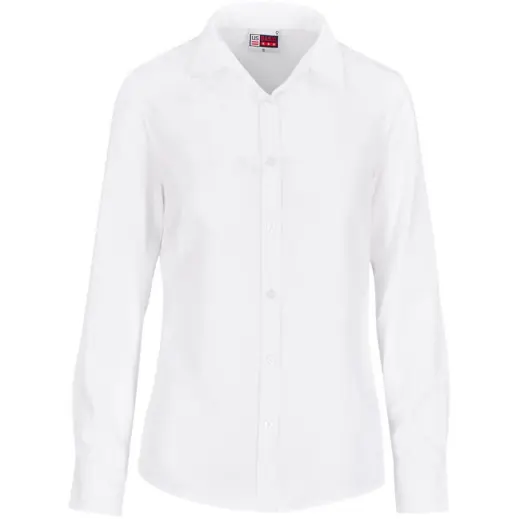 Ladies Long Sleeve Oxford White